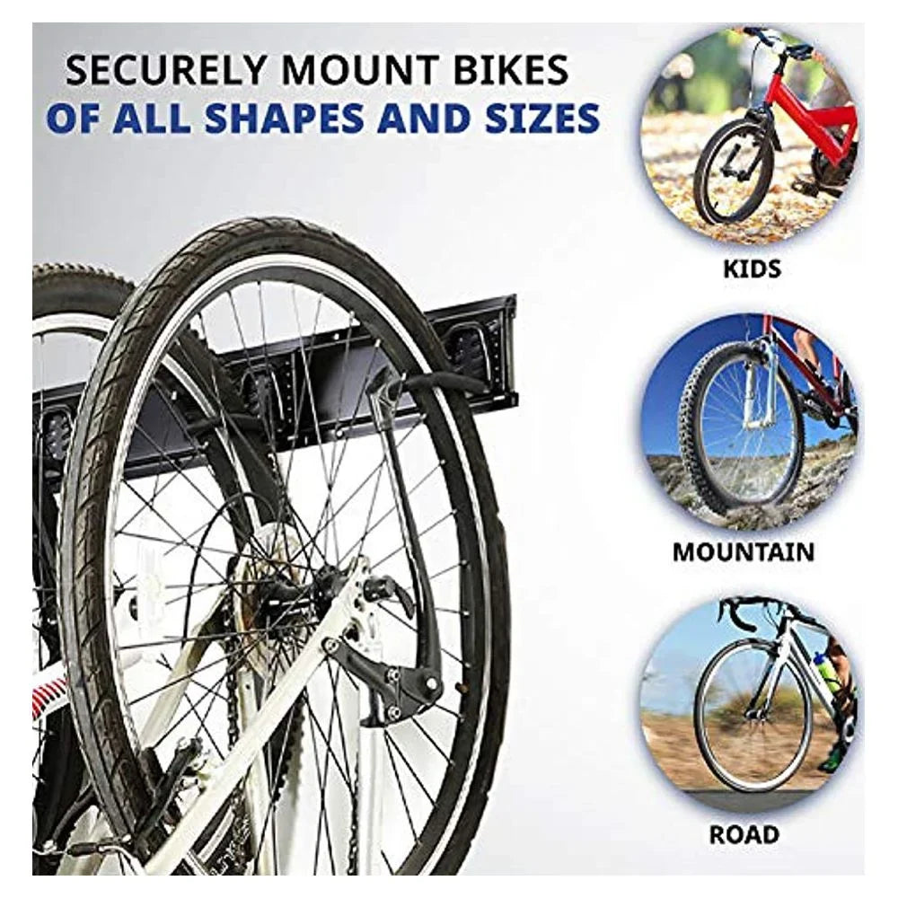 RaxGo Garage Bike Rack Wall Mount Bicycle Storage Hanger with 6 Adjustable Hooks