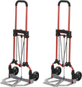Personal 160Lb Capacity MCI Folding Steel Luggage Hand Truck Cart W/Telescoping Handle, Dark (4 Pack)