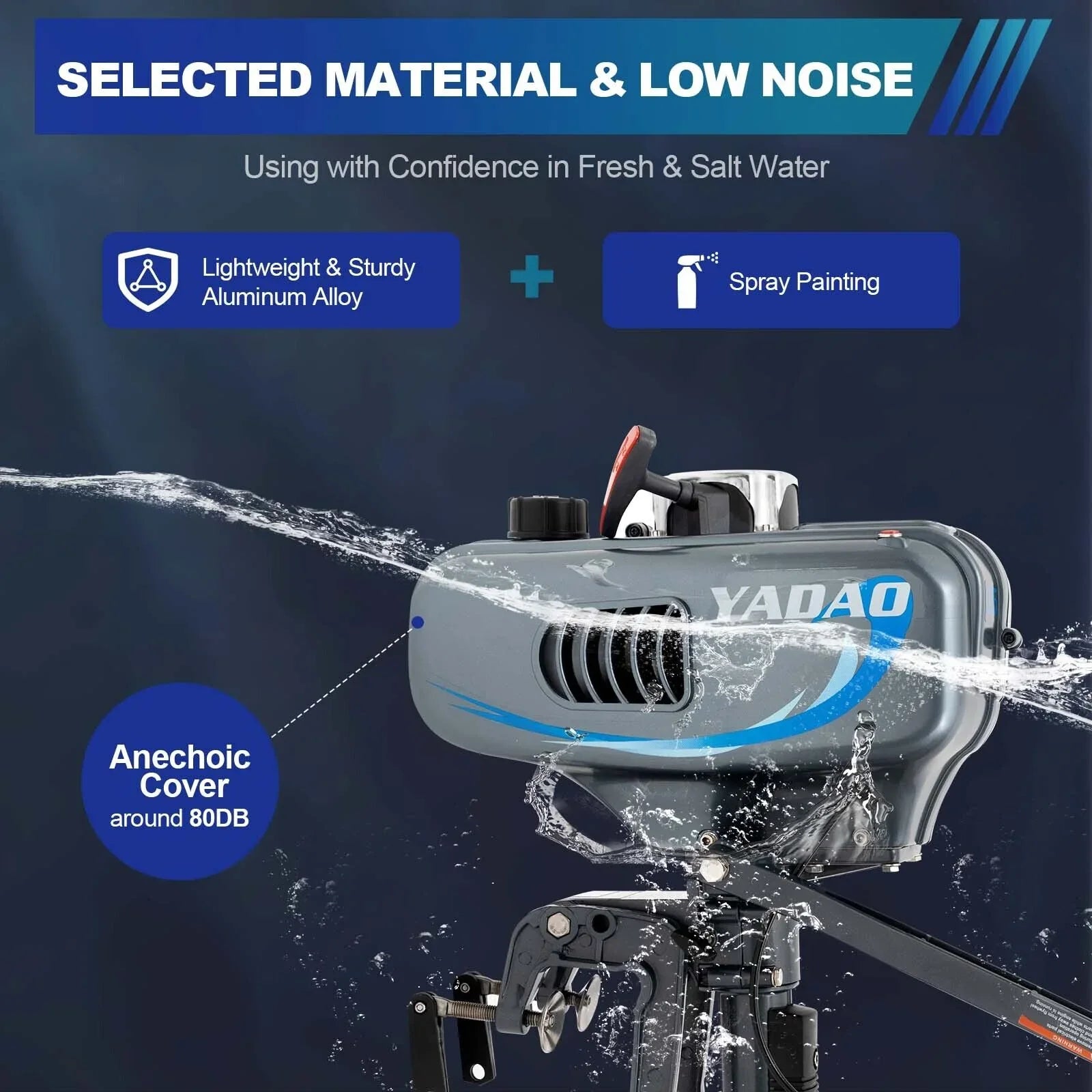 Heavy Duty 3.5HP 2 Stroke Outboard Engine Motor Boat Engine Water Cooling System