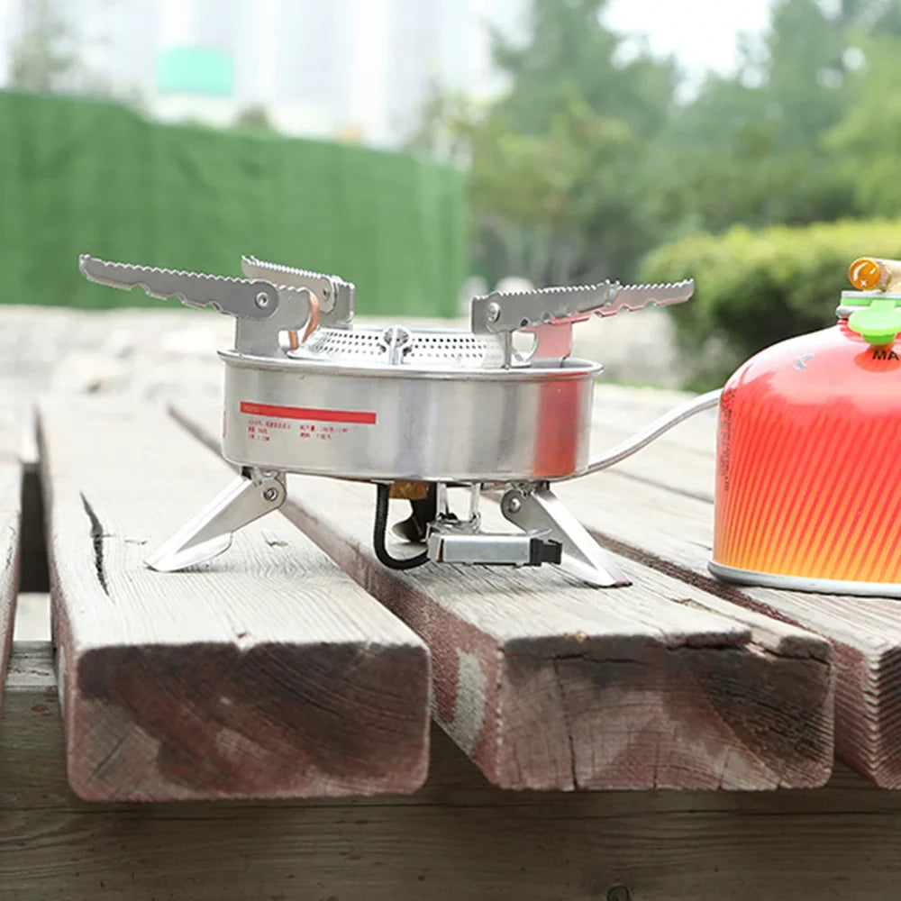Meterk BRS-10 Outdoor Portable Camping Picnic Split-Type Stainless Steel Butane Gas Cooker Big Power Large Blaze