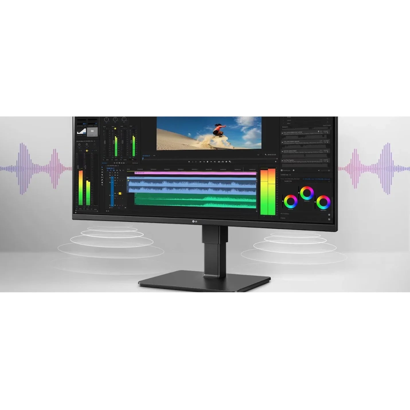 LG Ultrawide 34\" 3440 x 1440 LED HDR10, sRGB Curved Monitor, Textured Midnight 34BQ77QB-B