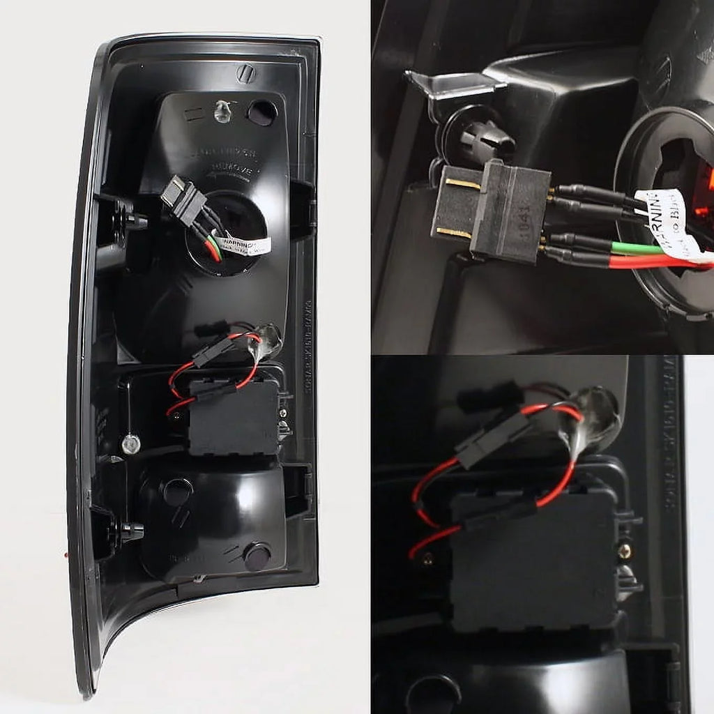 AKKON - For 2009-2018 Dodge Ram LH Left + RH Right Individuals Dark LED Tail Lights + LED 3rd Brake Light Set