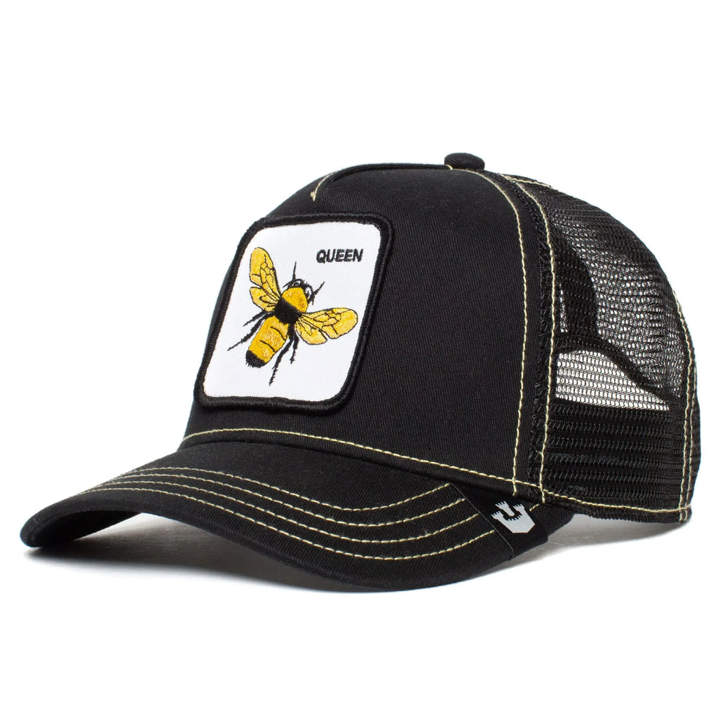 Goorin Bros. The Farm Unisex Original Adjustable Snapback Trucker Hat, Ebony (Queen Bee), One Size