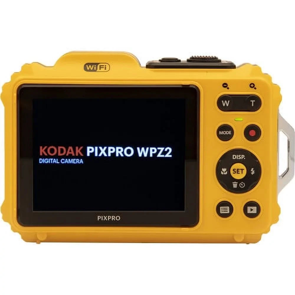 Open Box Kodak PIXPRO WPZ2 Rugged Waterproof Digital Camera 16MP 4X Optical Zoom 2.7" LCD Full HD Video, Yellow