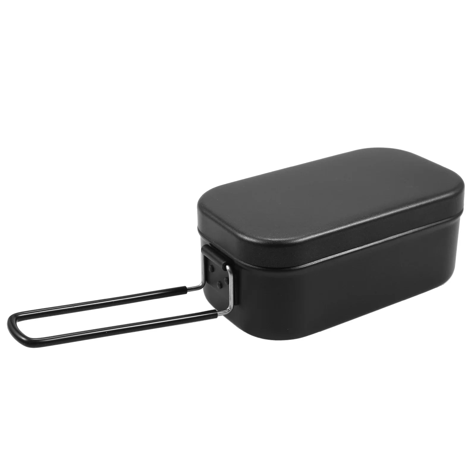 4pcs Cookware Mess Kit 800ml Camping Lunch Box with Steaming Rack Cutting Board for Backpacking Hiking Fishing Mountaineering