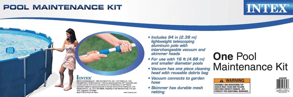 Intex 13' x 12" Easy Set Above Ground Pool Cover & Swimming Pool Maintenance Kit