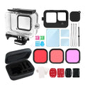 OWSOO Protective Case for Camera, Compatible, Waterproof Kit, Silicone Protectors, Tempered Glasses, Filters, Fog Plates