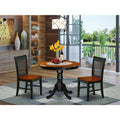 East West Furniture Antique 3-piece Traditional Wood Dining Set in Dark