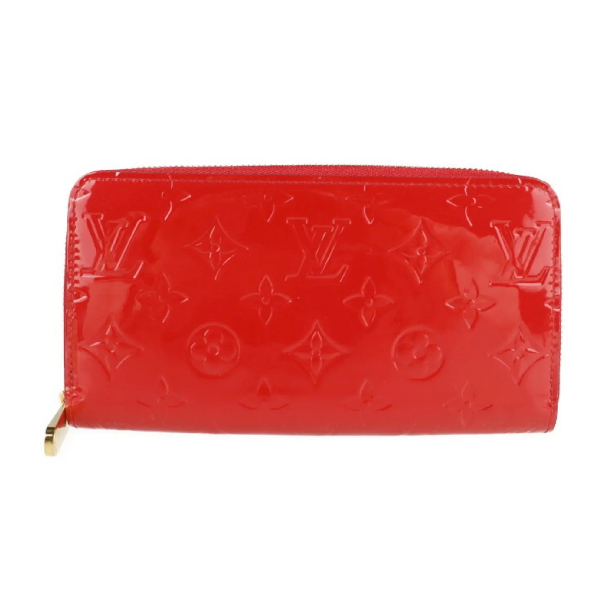 Pre-Owned LOUIS VUITTON Louis Vuitton Zippy Wallet Long M90417 Vernis Series Round Zipper (Good)