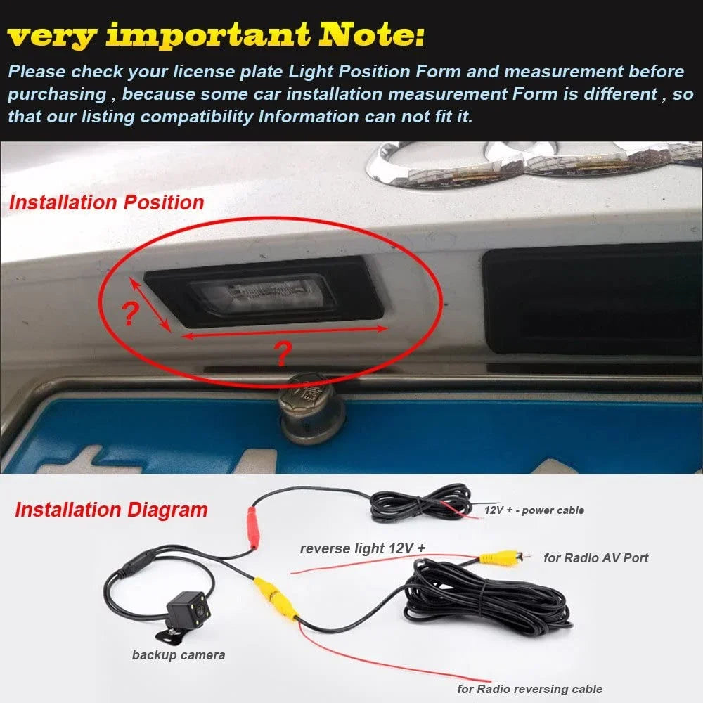 Car Rear View Back up Camera Parking Gentlemen for Audi A4L A6L A1 A7 A3 A4 A5 S3 Q3 Q5 TT Skoda Superb VW Golf VI 6