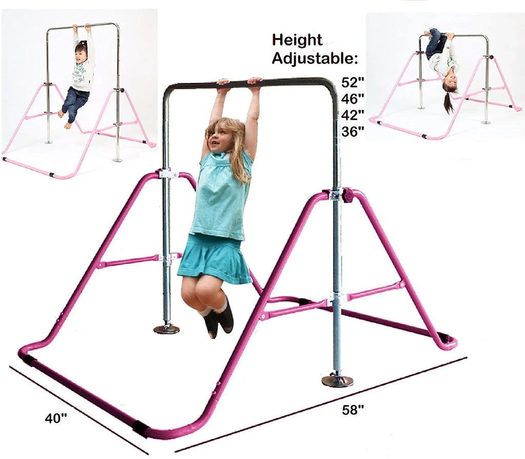 Progymnastics Gymnastics Bar, Jungle Gym Horizontal Bar Kip Bar, Junior Training, Monkey Bar Climbing Tower Pink
