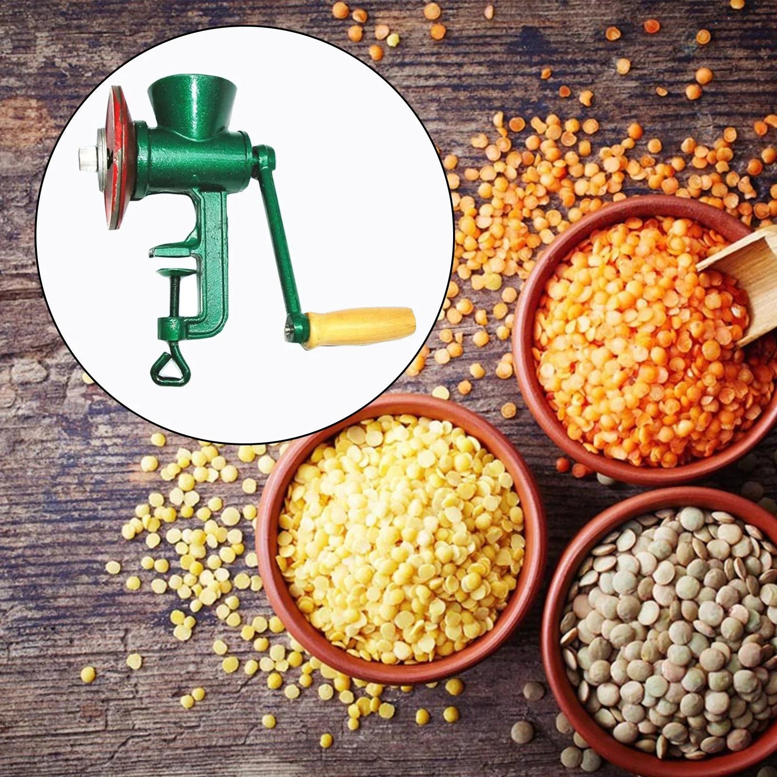 Manual Mill Peanut Coarseness Adjustable Wheat Bean Barley Pepper Crusher Grinder Mill Coffee Grinder