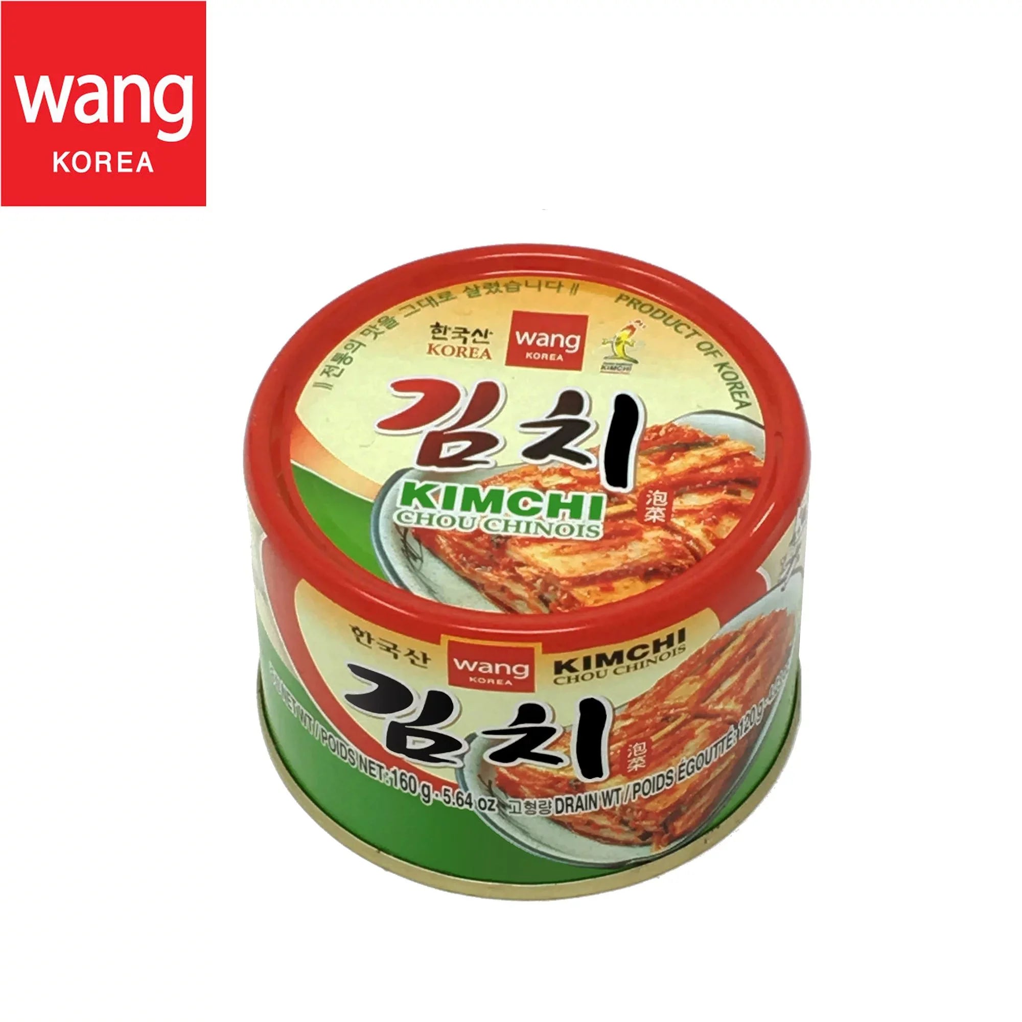 Korean Canned Kimchi, Original Authentic Tasteful Can Napa Cabbage Kim Chi Individuals Vegan Gluten Free [No Preservatives] - 5.64 oz (3 Cans)
