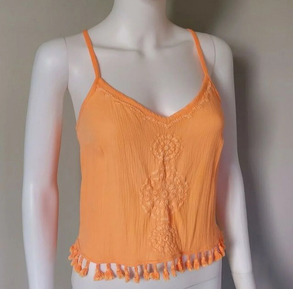 Lilly Pulitzer Katen Embroidered Crop TOP Melon Glow (XL)
