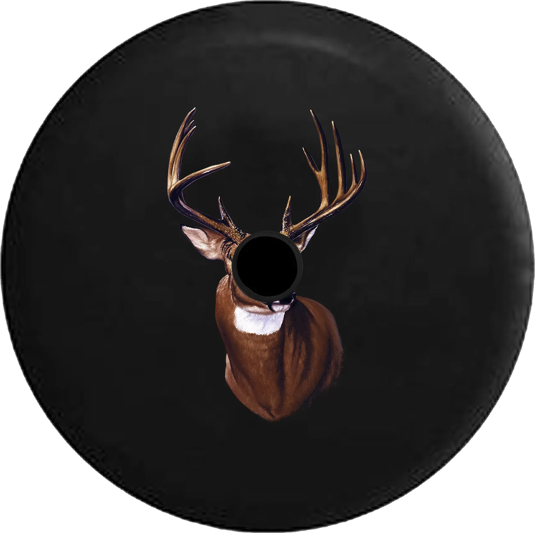 2018 2019 Wrangler JL Backup Camera Big Buck Hunting White Tail Deer Antlers Rack Spare Tire Cover for Jeep RV 33 Inch