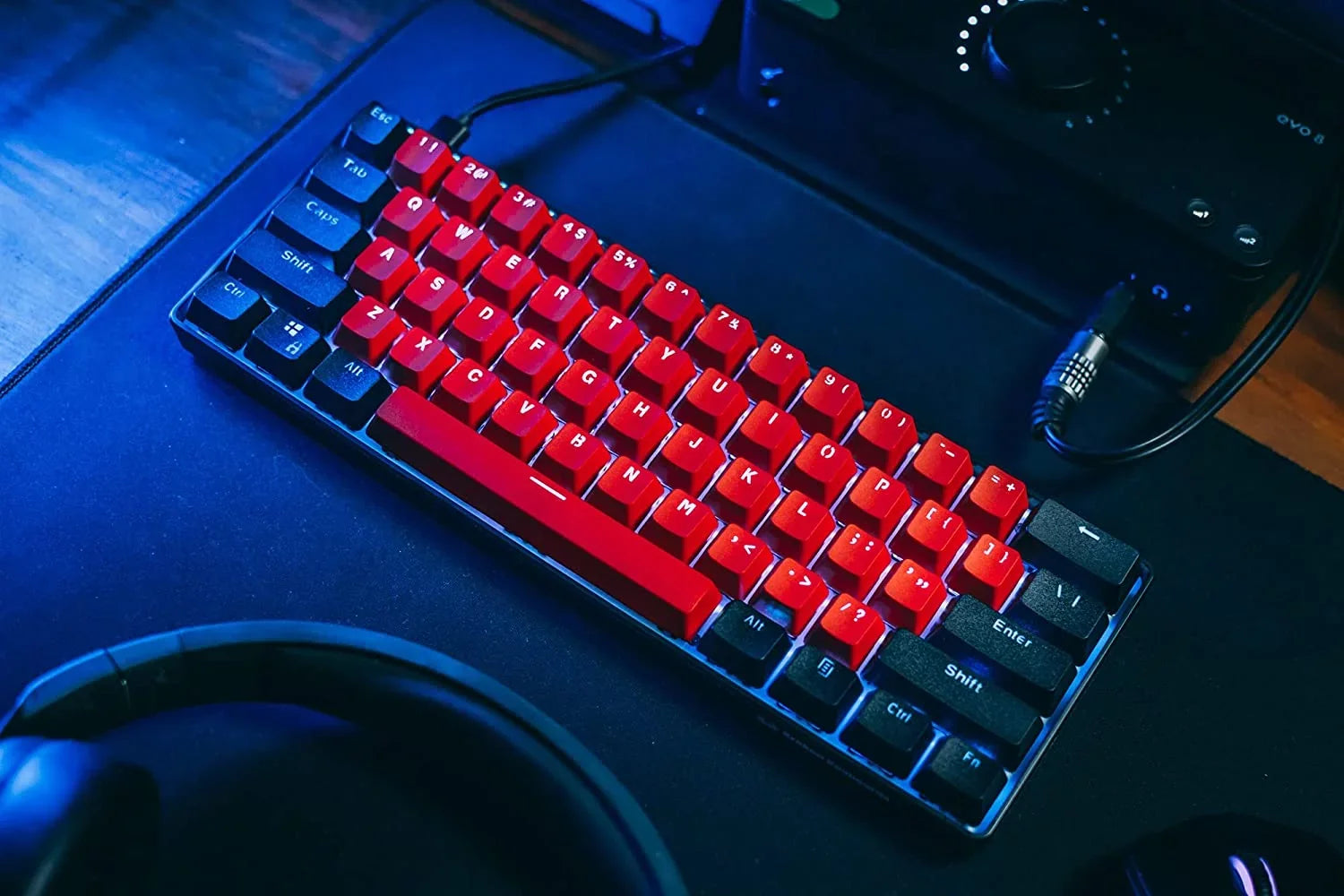 Kraken Pro 60 - BRED Edition 60% Mechanical Keyboard RGB Gaming Keyboard (Silver Speed Switches)