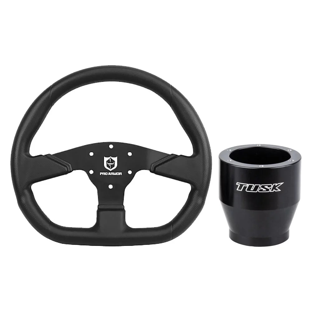 Tusk Steering Wheel Hub with Pro Armor Steering Wheel "D" Shaped Steering Wheel For Polaris RANGER 800 HD 2010-2012,2014