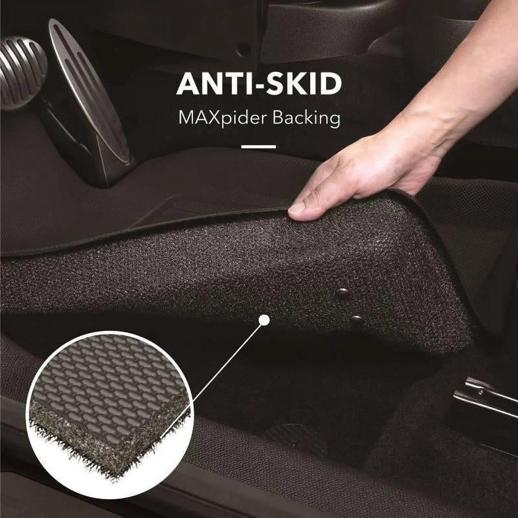 3D MAXpider 2017-2023 Fits Subaru Impreza 2018-2023 Crosstrek Fit Impreza Sedan & 5-Door 1st Row Midnight Kagu Carbon Fiber Embossed Pattern Floor Mat L1SB02211509