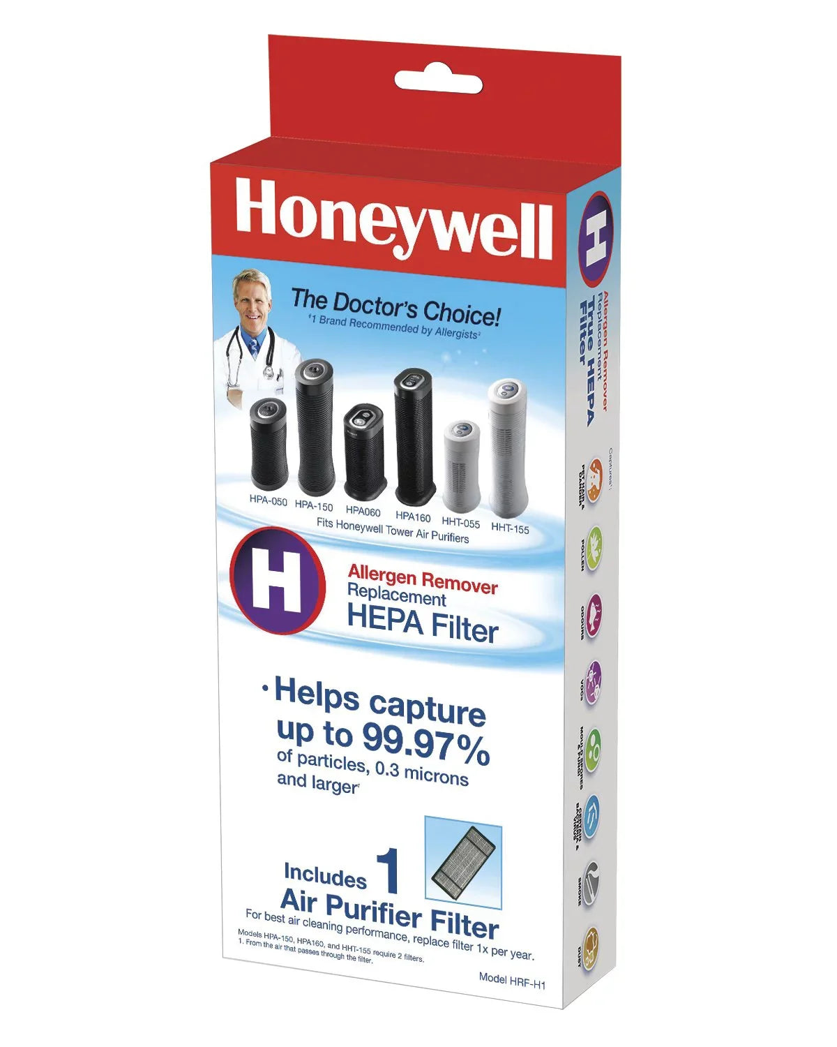 Honeywell True HEPA Air Purifier Individuals Filter, HRF-H1/Filter (H)