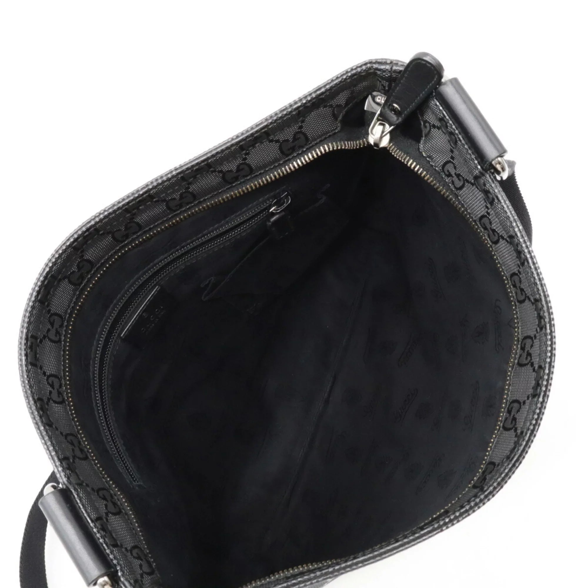 Pre-Owned GUCCI Gucci GG Imprime Crossbody Shoulder Bag PVC Leather Ebony 201446 (Good)