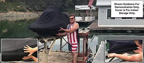Indoor Jet Ski Cover for SEA DOO GTI 2006-2007 - Dark Satin - Ultra Soft & Stretchy - Protects from Dust & Dings Inside! Includes Storage Bag - Indoor ONLY