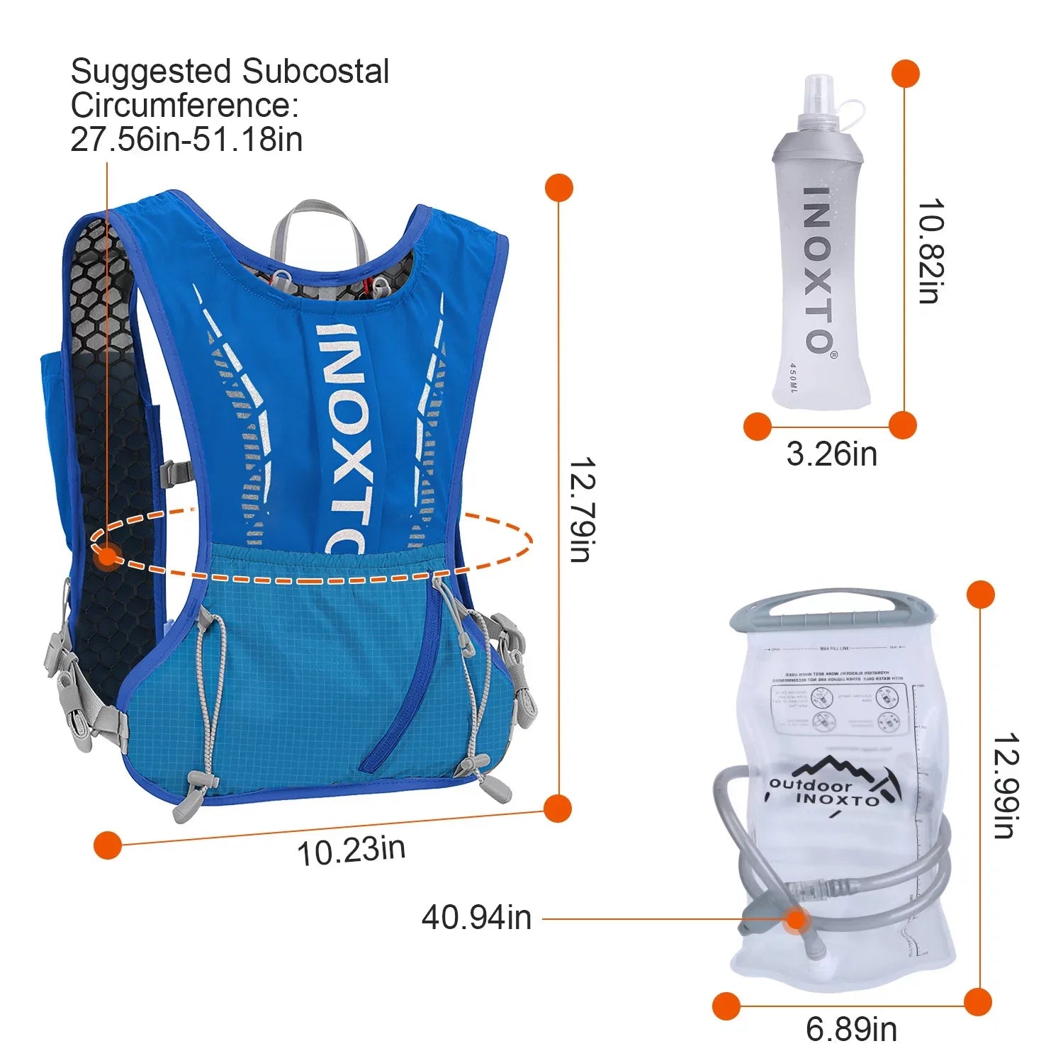 Runing Hydration Vest Backpack, iMounTEK Running Water Vest Hydration Pack with 2.4L Water Bladder Bag for Trail Running Marathon Race Hiking Cycling Grey