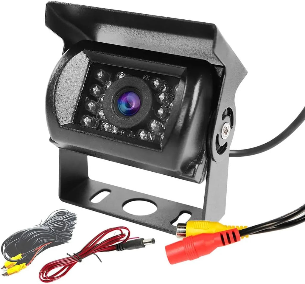 Car Rear View Reverse Backup Camera with 18 IR Night Vision, Waterproof IP68 Parking Backup Camera for Bus Truck