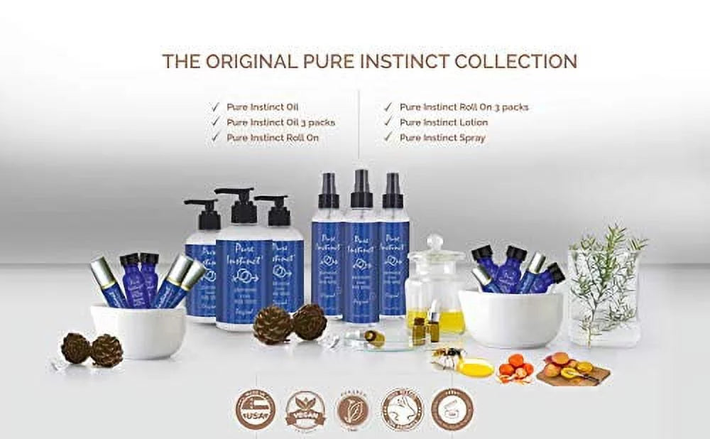 Pure Instinct Roll-On - The Original Pheromone Infused Essential Oil Perfume Cologne - Unisex For People and Gentlemen - TSA Ready