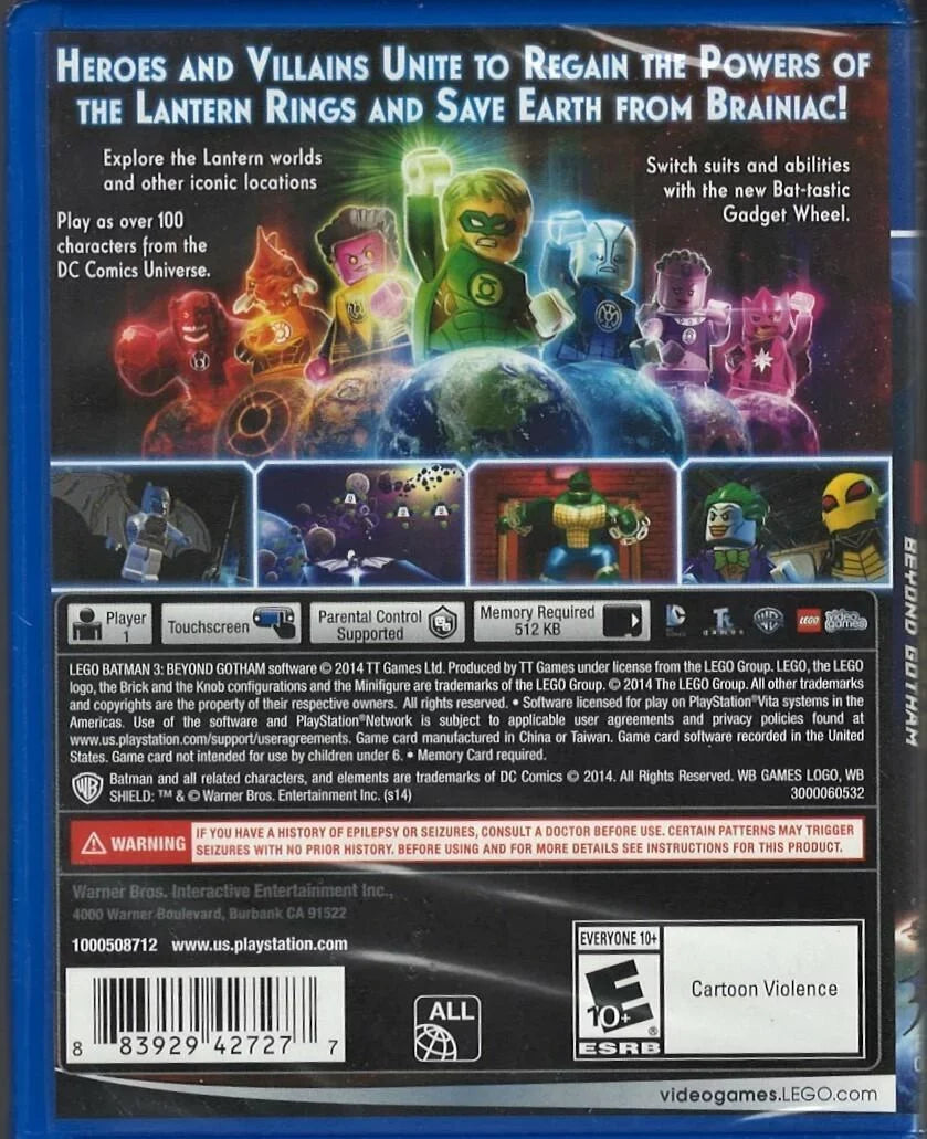 Batman 3: Beyond Gotham PSV (Brand New Factory Sealed US Version) PlayStati