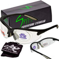 Spits Eyewear 1.50 Full Magnifying Shooting Safety Glasses MAGSHOT Pick Frame & Lens Color (Lens color: Clear Anti-Fog, Frame color: Dark