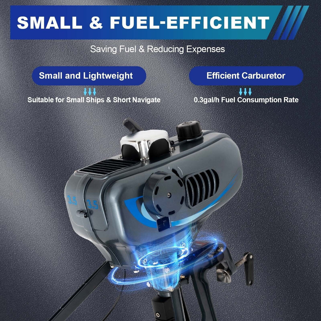 Heavy Duty 3.5HP 2 Stroke Outboard Engine Motor Boat Engine Water Cooling System