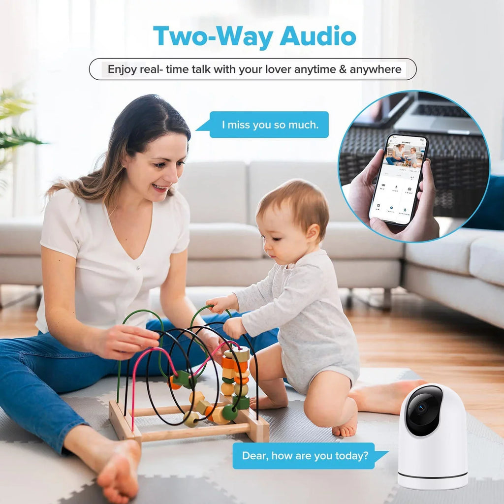 Night Vision Wireless Home Camera - 1080P HD, 2 Way Audio - Nozaya