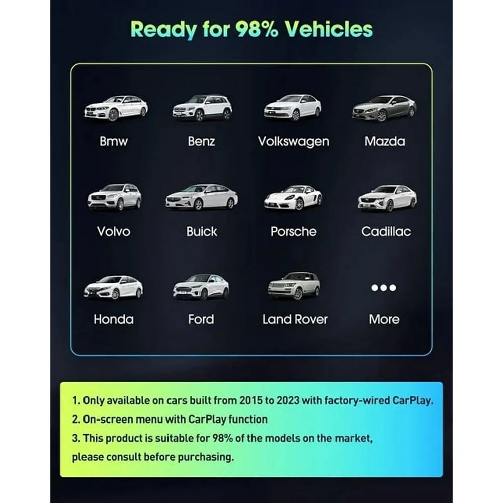 For iOS Car Auto Navigation Player Wireless Carplay Adapter Box Dongle, Dark