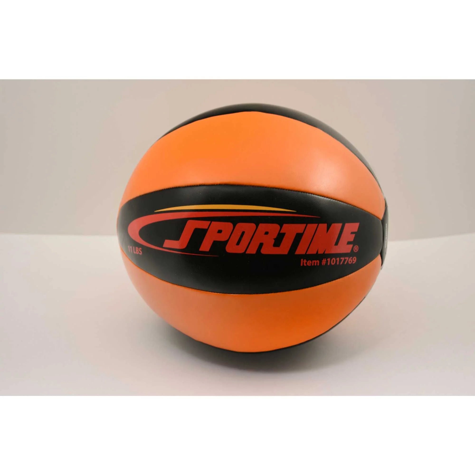 Sportime Strength Medicine Ball, 11 Pounds, 9-1/2 Inches, Orange and Dark