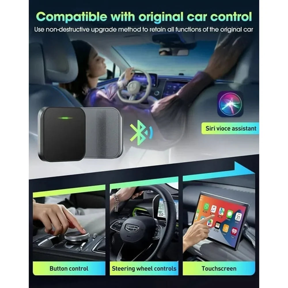 For iOS Car Auto Navigation Player Wireless Carplay Adapter Box Dongle, Dark