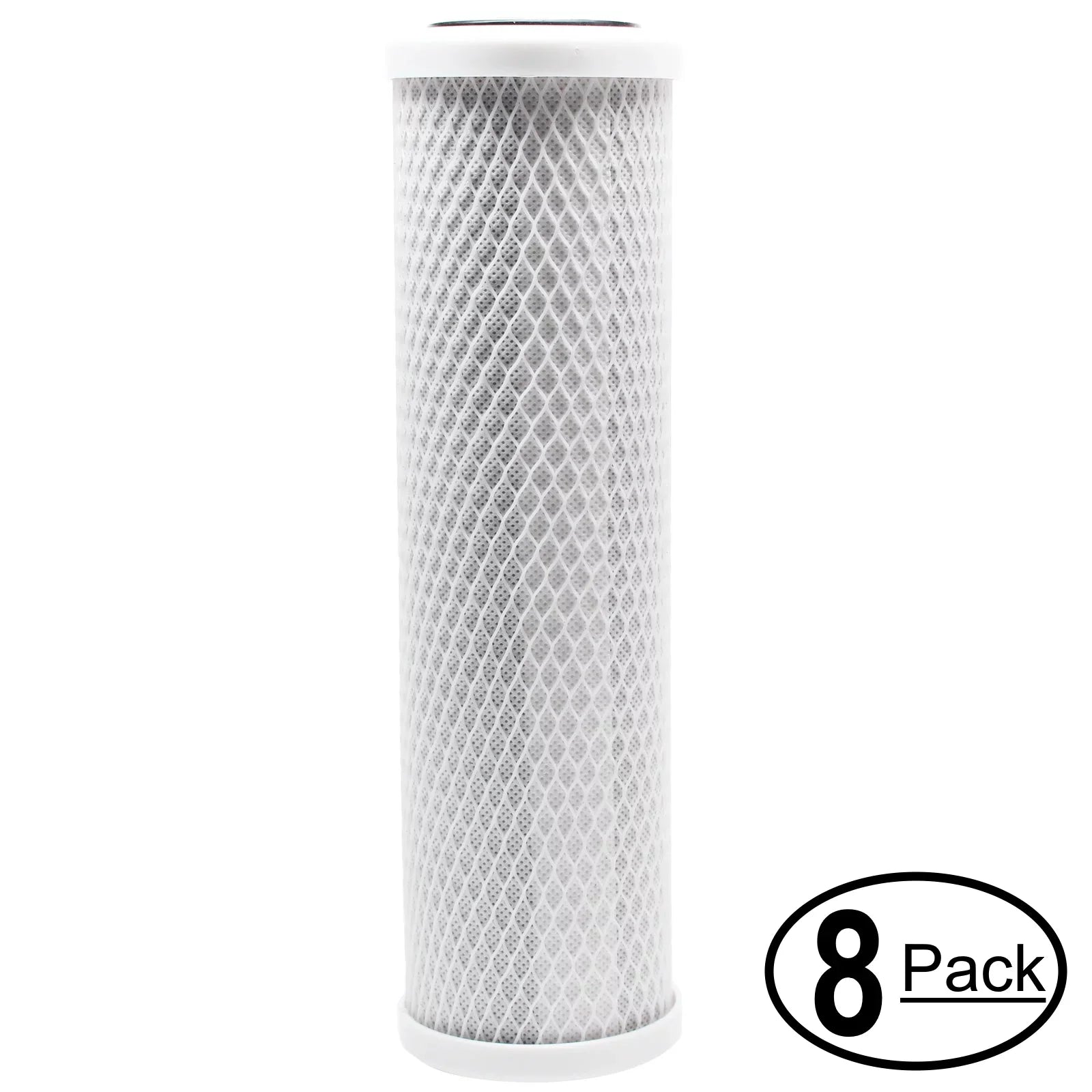 8-Pack People for Vertex PT - 4.0-5 Activated Carbon Block Filter - Universal 10 inch Filter for Vertex PT - 4.0-5 Five Stage RO System - Denali Pure Brand