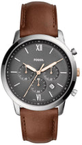 Gentlemen Fossil Neutra Chronograph Brown Leather Band Watch FS5408