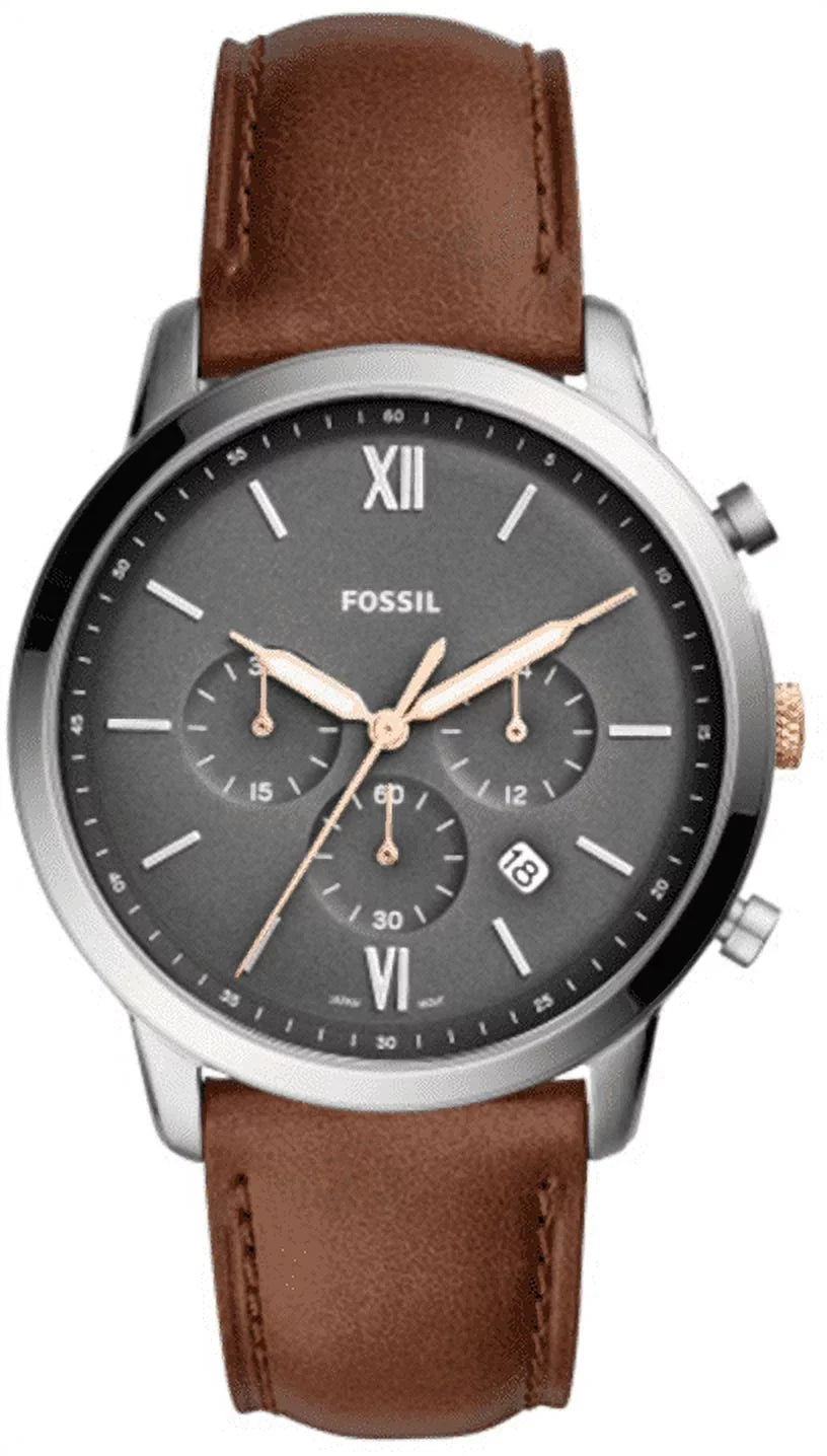 Gentlemen Fossil Neutra Chronograph Brown Leather Band Watch FS5408