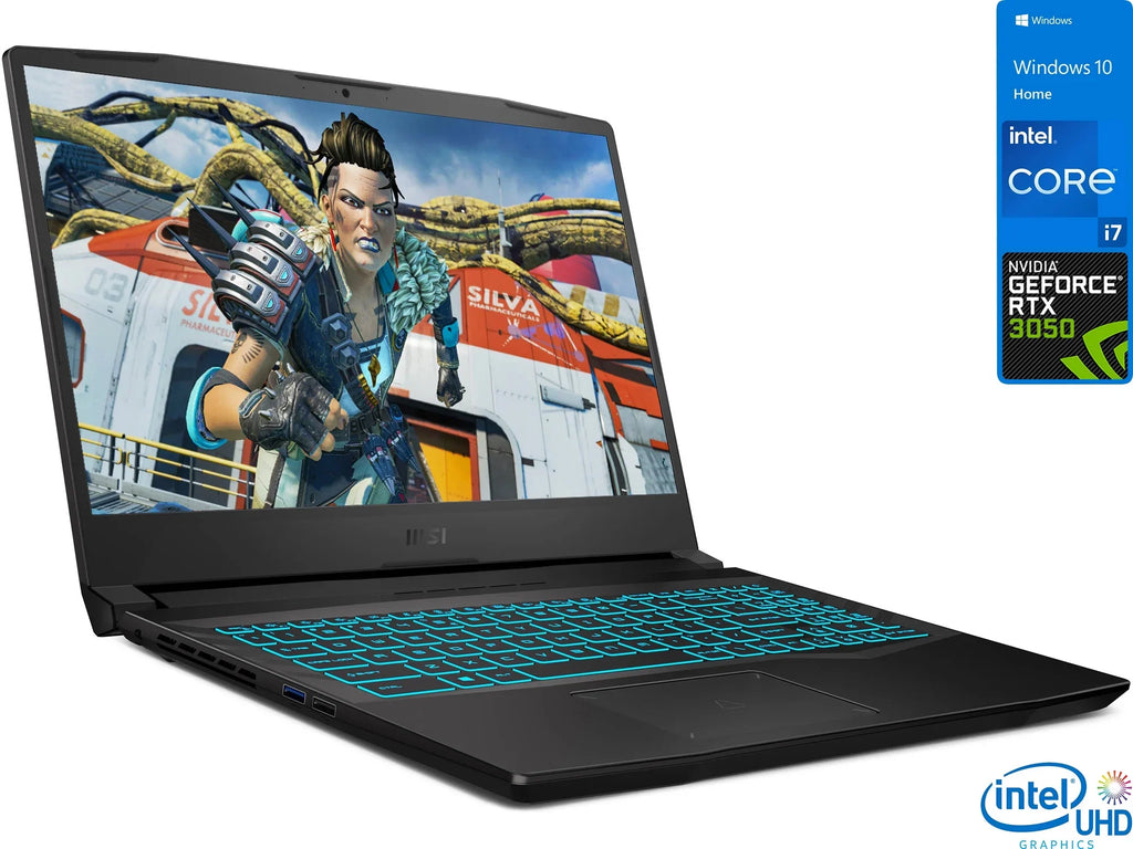 MSI Crosshair Gaming Laptop, 15.6" 144Hz FHD Display, Intel Core i7-11800H Upto 4.6GHz, 32GB RAM, 2TB NVMe SSD, NVIDIA GeForce RTX 3050, HDMI, Wi-Fi, Bluetooth, Windows 10 Home