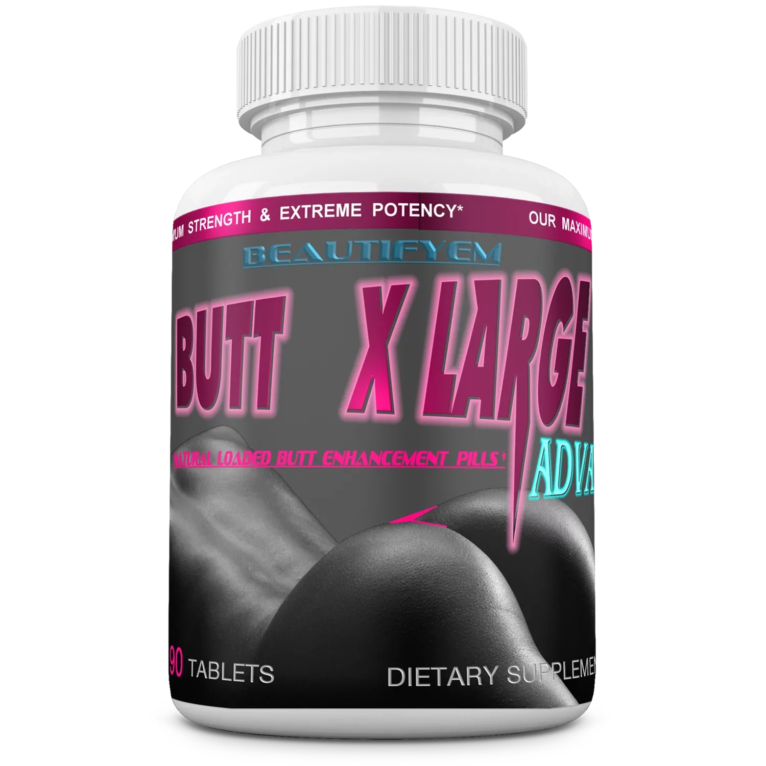 BUTT X-L-ADVANCE Butt and Booty Formula. Get Bigger Buttocks Vitamins, Minerals, Herbs and Amino Acids. People 90 Tablets