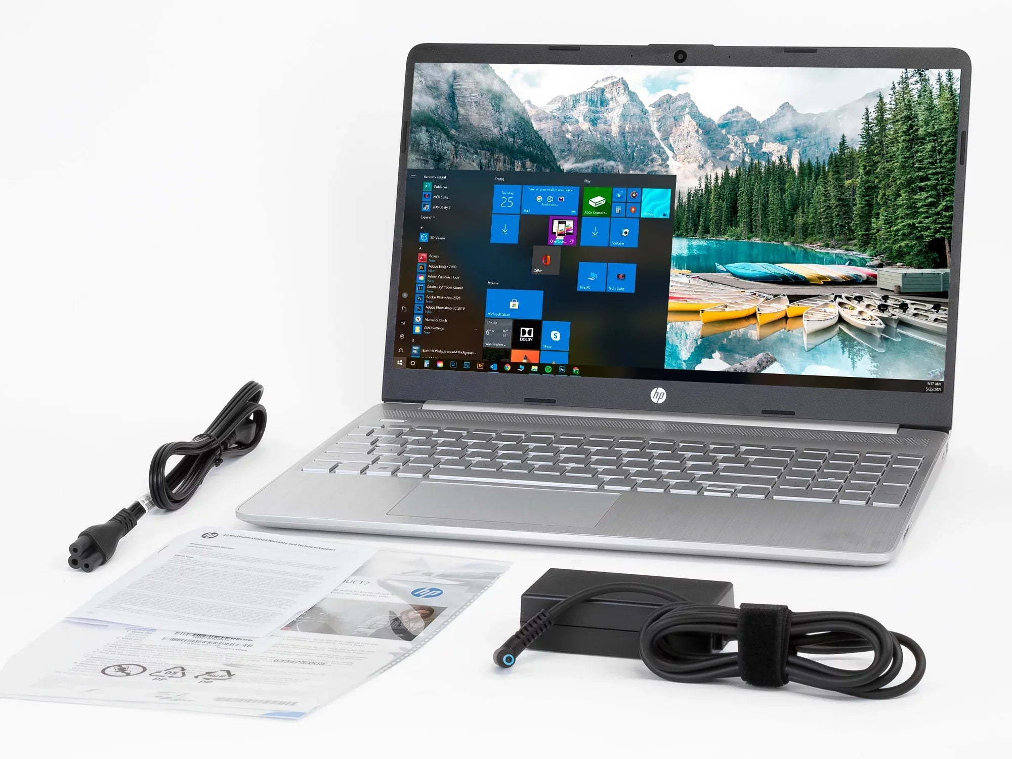 HP 15 Laptop, 15.6" HD Display, Intel Core i3-1125G4 3.70GHz, 32GB RAM, 512GB SSD, HDMI, Wi-Fi, Bluetooth, Windows 10 Home S