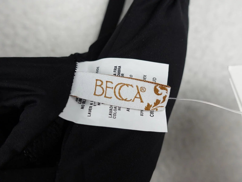 BECCA Swimsuit XS - Ebony - Rebecca Virtue Color Code Skylar Plunge One-Piece