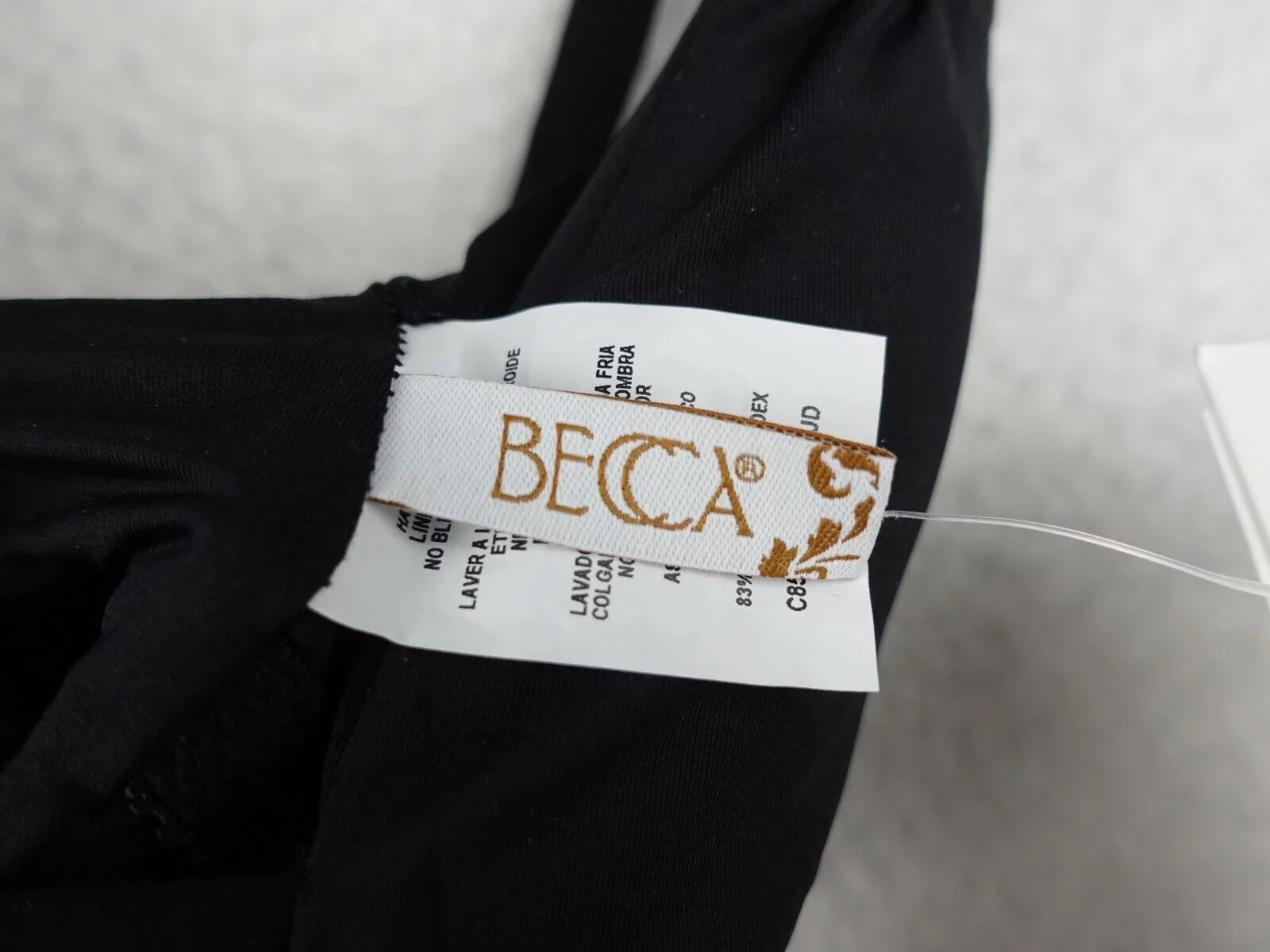 BECCA Swimsuit XS - Ebony - Rebecca Virtue Color Code Skylar Plunge One-Piece
