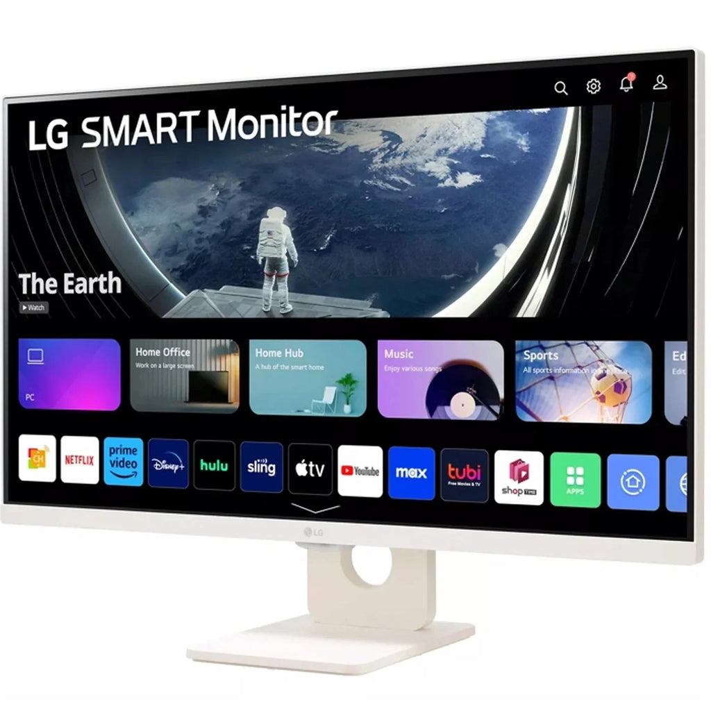 LG 27SR50F 27-Inch Smart FHD IPS Monitor, webOS 23, HDR10, Airplay 2, Screen Share, Bluetooth, 5Wx2 Stereo Speaker, Tilt Stand (HDMI, USB Type-A), 2023 - (Open Box)