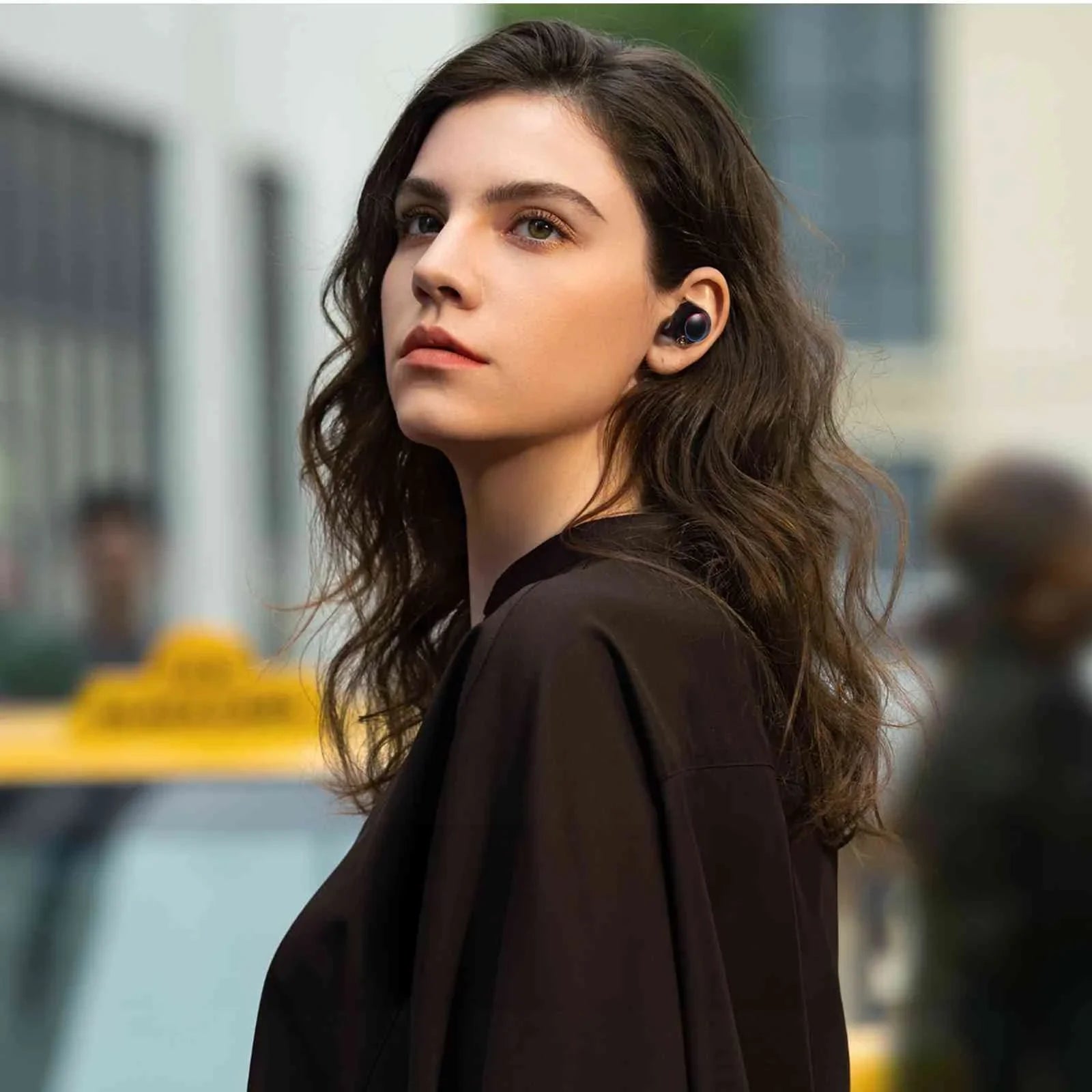 UrbanX True Wireless Bluetooth Earbuds + Charging Case, Midnight Dual Connect, IPX5 Water Resistance, Bluetooth 5.2 Connection, Balanced, Bass Boost Compatible with OnePlus Ace 2