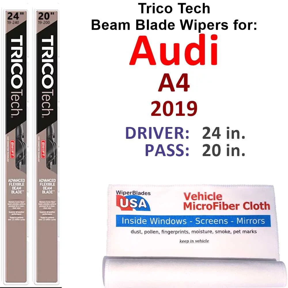 2019 Audi A4 Beam Blade Wipers (Set of 2)