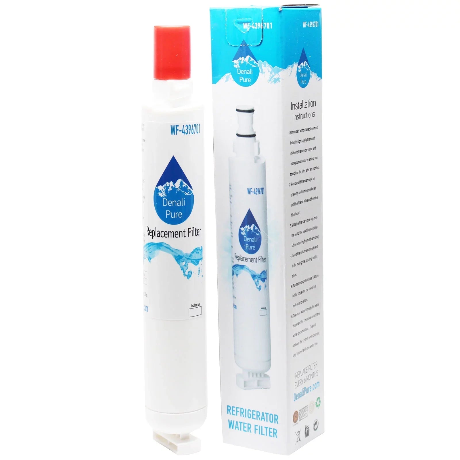 3-Pack Gentlemen for Maytag JUD248CCRS00 Refrigerator Water Filter - Compatible with Maytag 4396701 Fridge Water Filter Cartridge - Denali Pure Brand