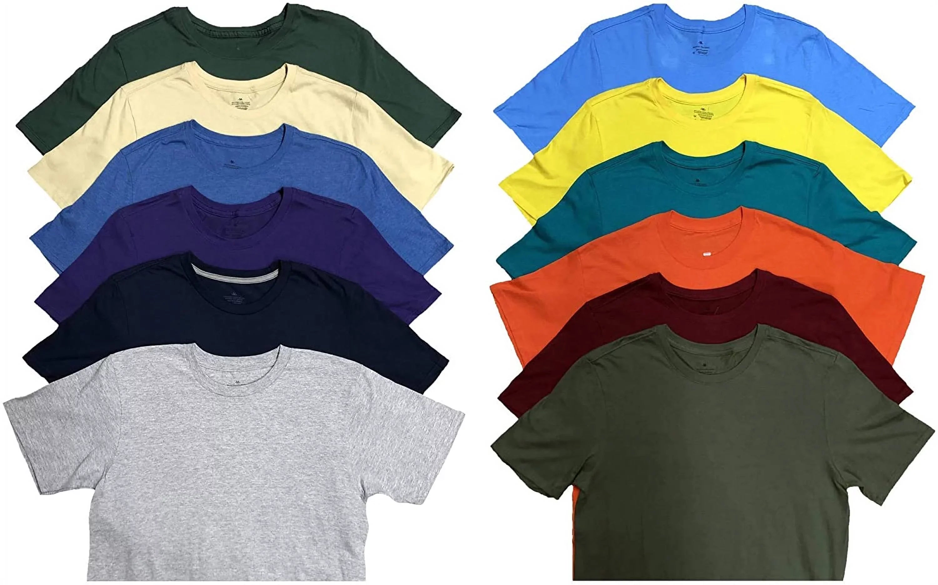 60 Pack of Bulk Individuals Cotton Crew Tshirts, Assorted Wholesale Sleeve Tee Shirts (60 Pack People Tshirts Pack A, Small)