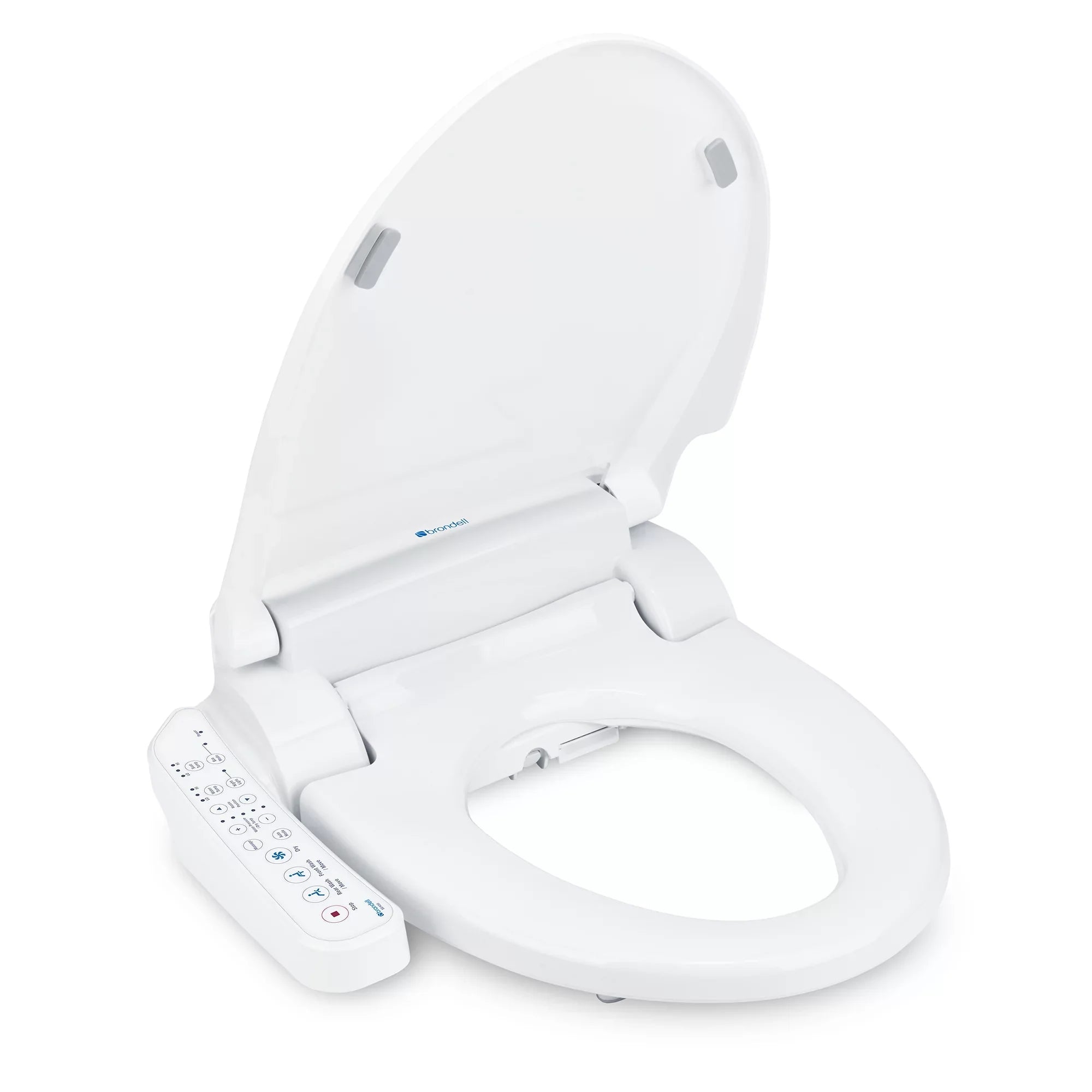 Brondell Swash SE400 Bidet Seat with Sidearm, Dryer and Stainless Steel Nozzle, Round White