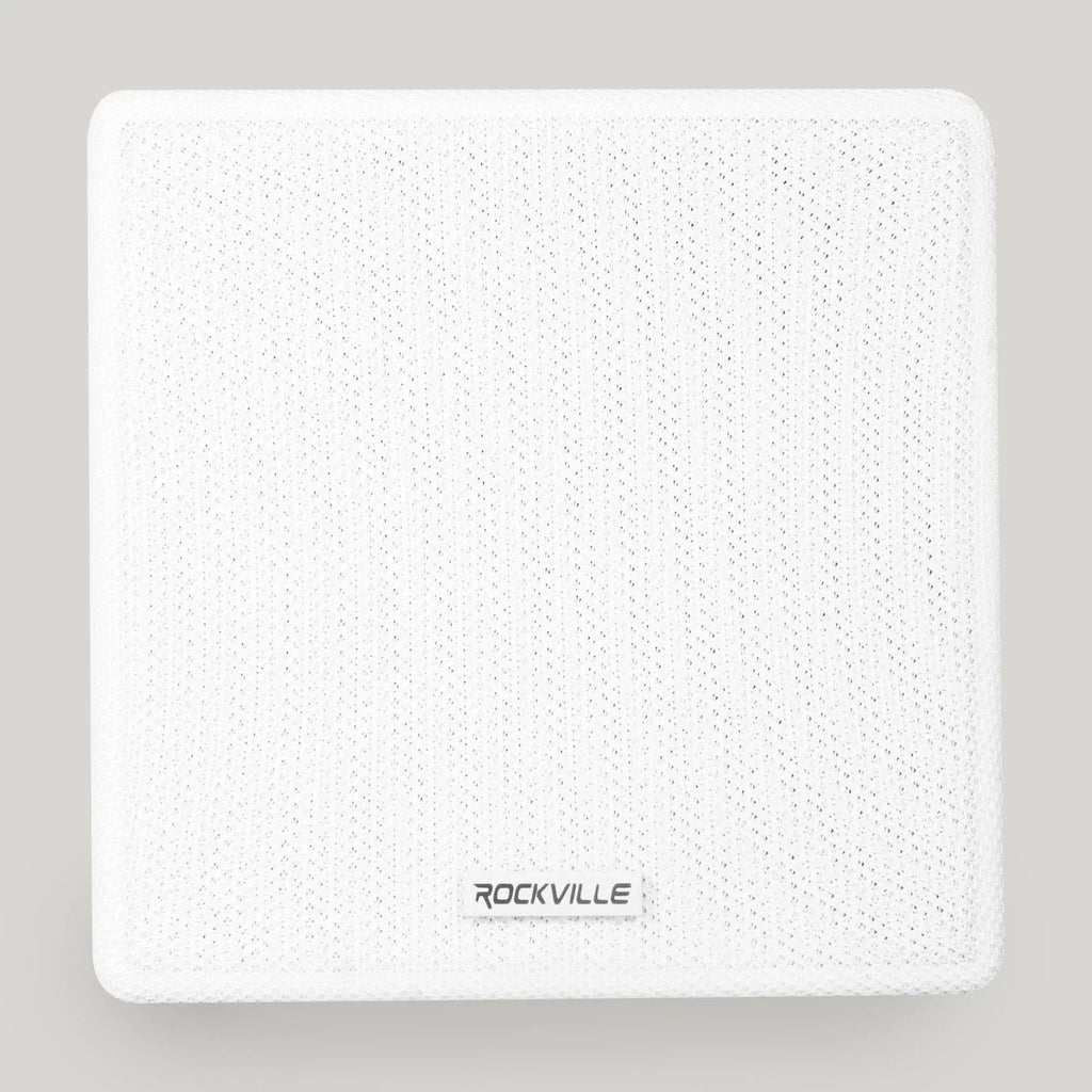 Rockville RPA40BT 4-Room Home Audio Kit Receiver+(8) White Wall Cube Speakers